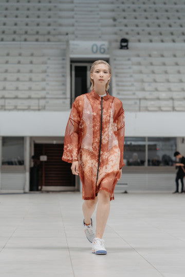 3/4 SLEEVE COAT OVERSIZED FIT ABOVE KNEE - OHMM BY BAI x KELLY TANDIONO