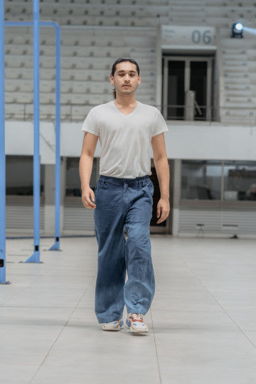 LONG TROUSERS SUPER WIDE FIT BLUE - OHMM BY BAI x KELLY TANDIONO