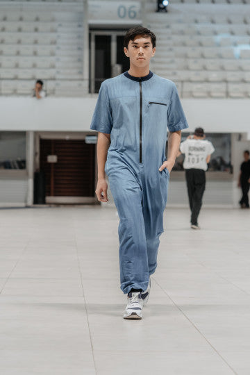 S/S JUMPSUIT OVERSIZED FIT BLUE - OHMM BY BAI x KELLY TANDIONO